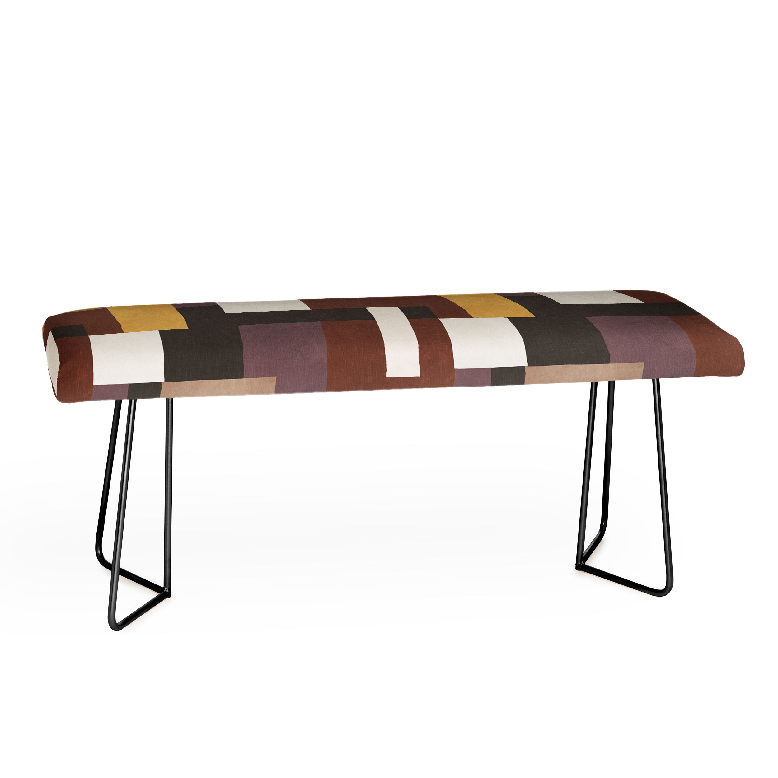 Ninola Design Everyday Artifact Modern Color Block Texture Earthy Bench