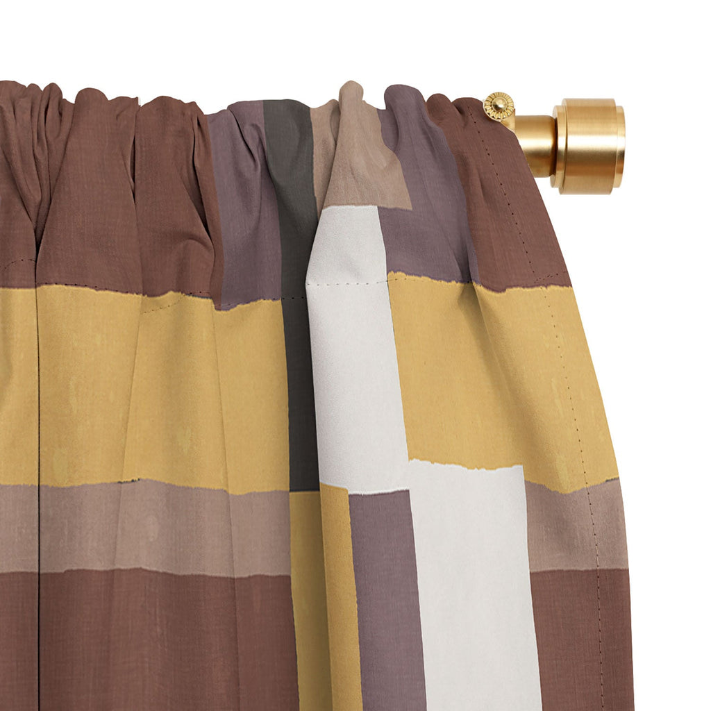 Ninola Design Everyday Artifact Modern Color Block Texture Earthy Blackout Window Curtain