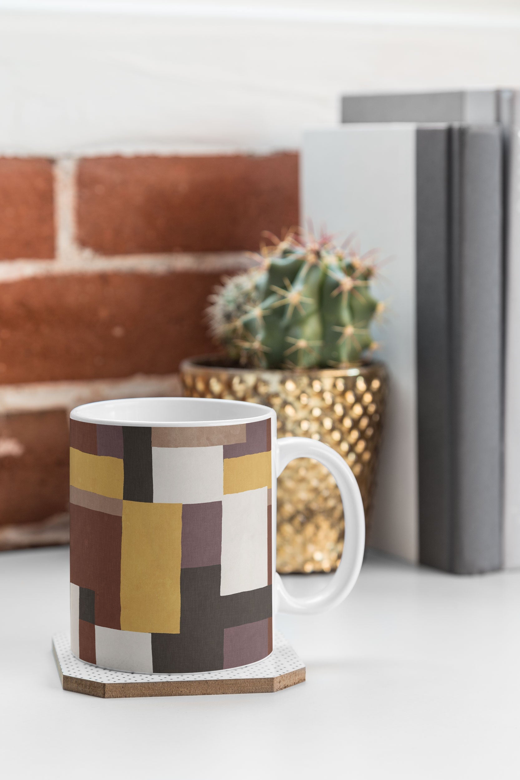 Ninola Design Everyday Artifact Modern Color Block Texture Earthy Coffee Mug