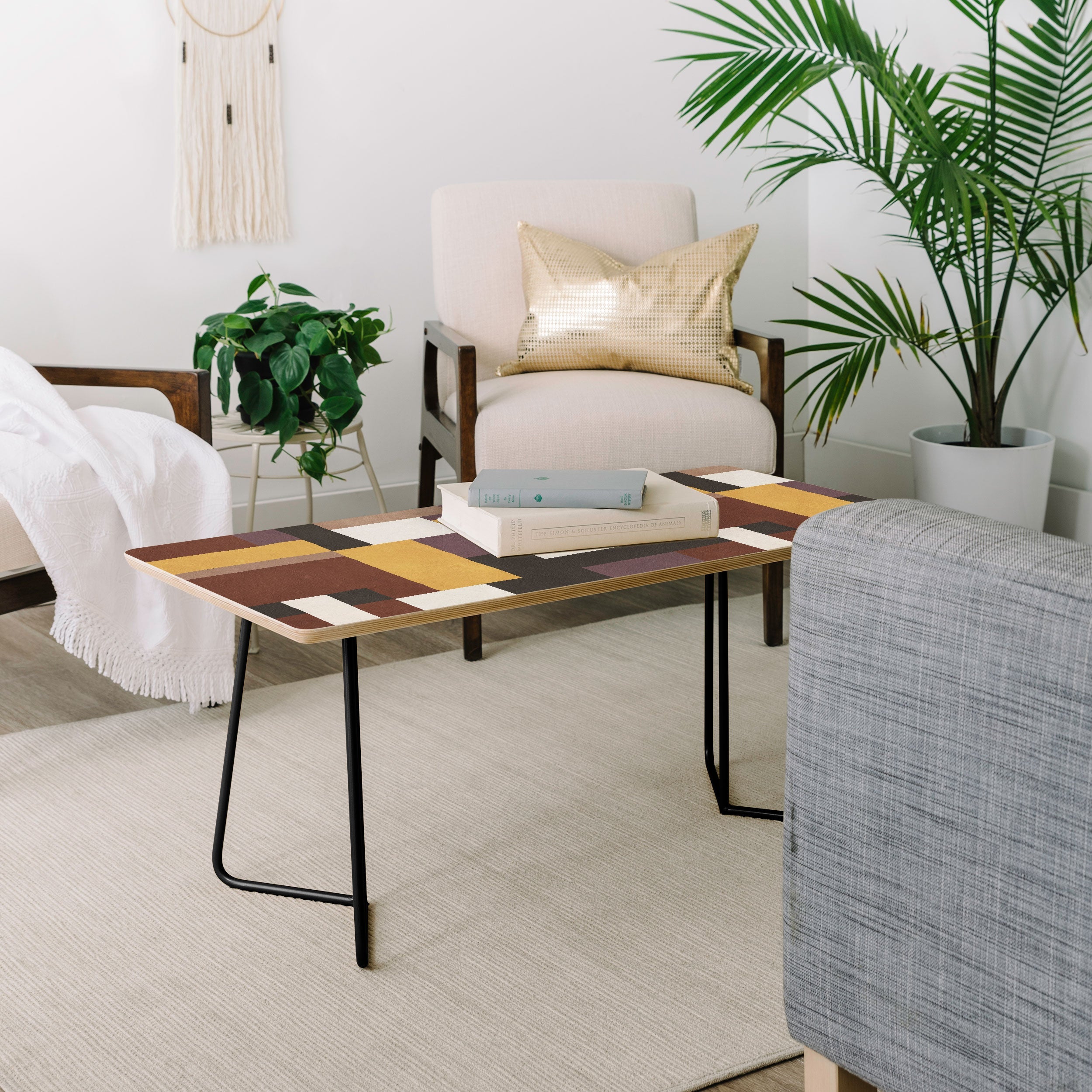 Ninola Design Everyday Artifact Modern Color Block Texture Earthy Coffee Table