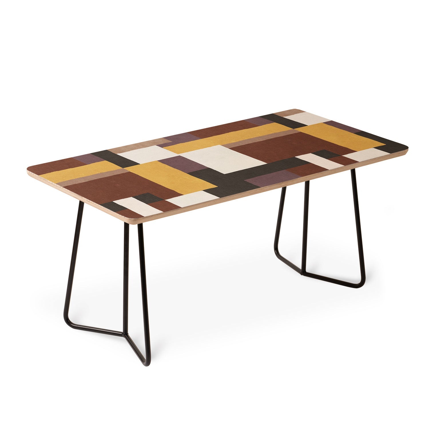 Ninola Design Everyday Artifact Modern Color Block Texture Earthy Coffee Table