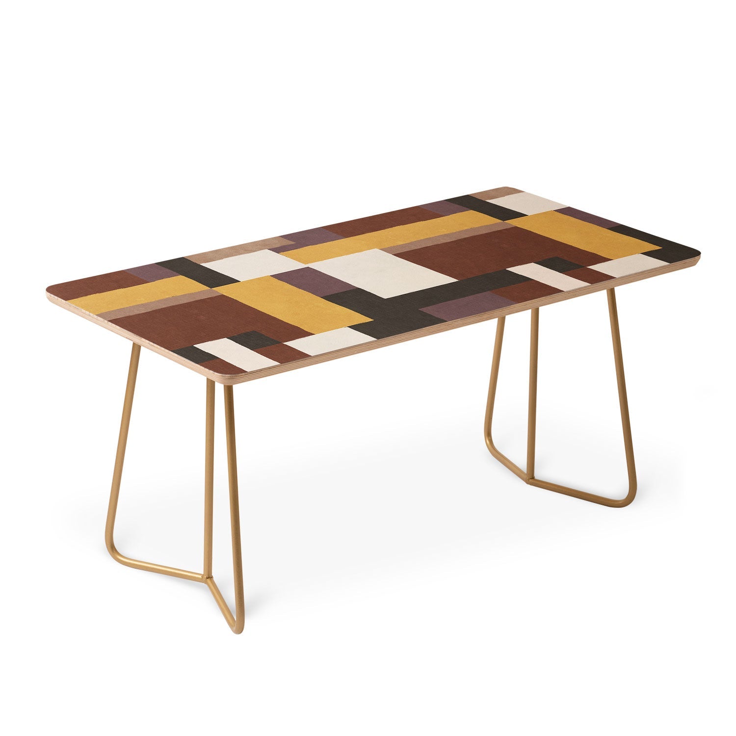 Ninola Design Everyday Artifact Modern Color Block Texture Earthy Coffee Table
