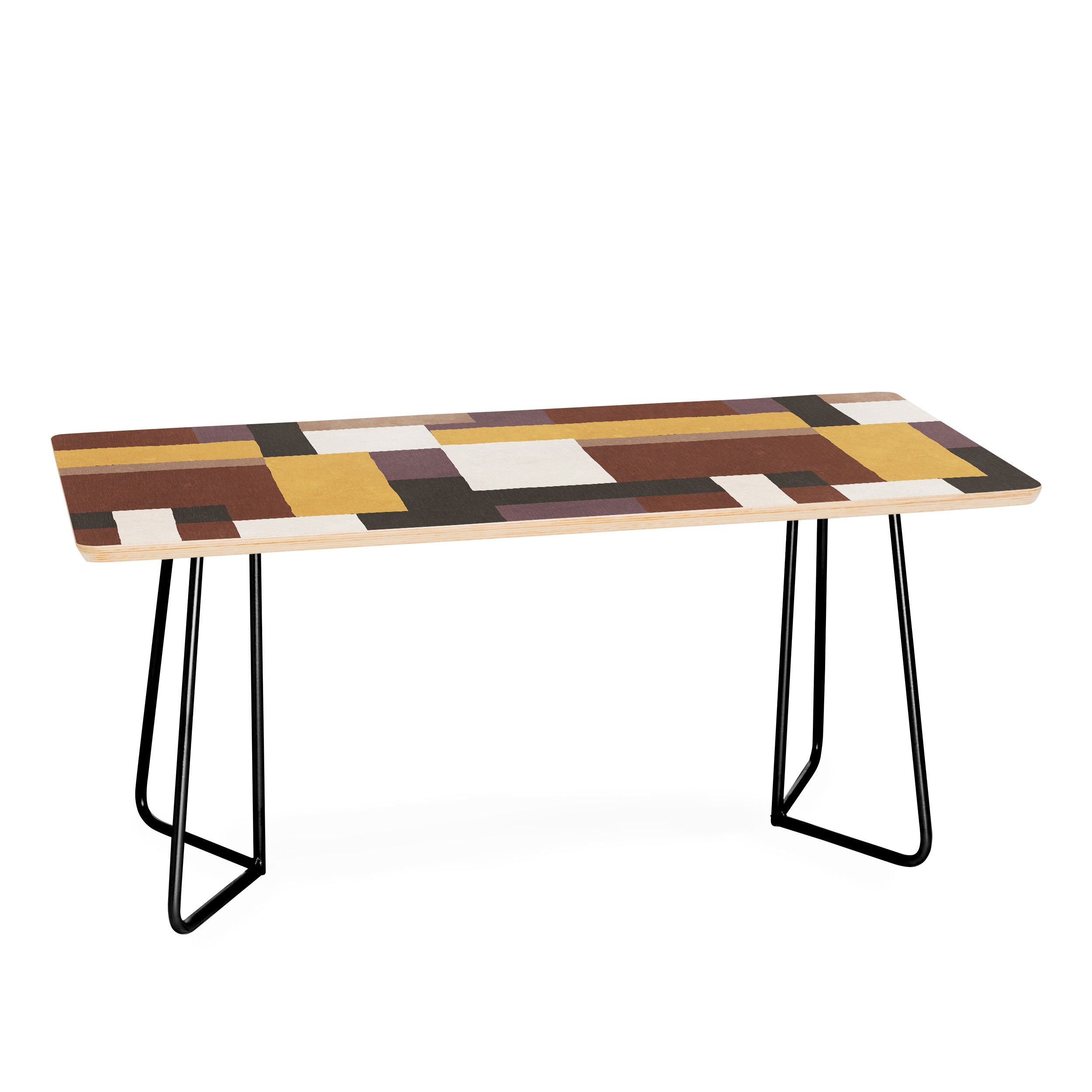 Ninola Design Everyday Artifact Modern Color Block Texture Earthy Coffee Table