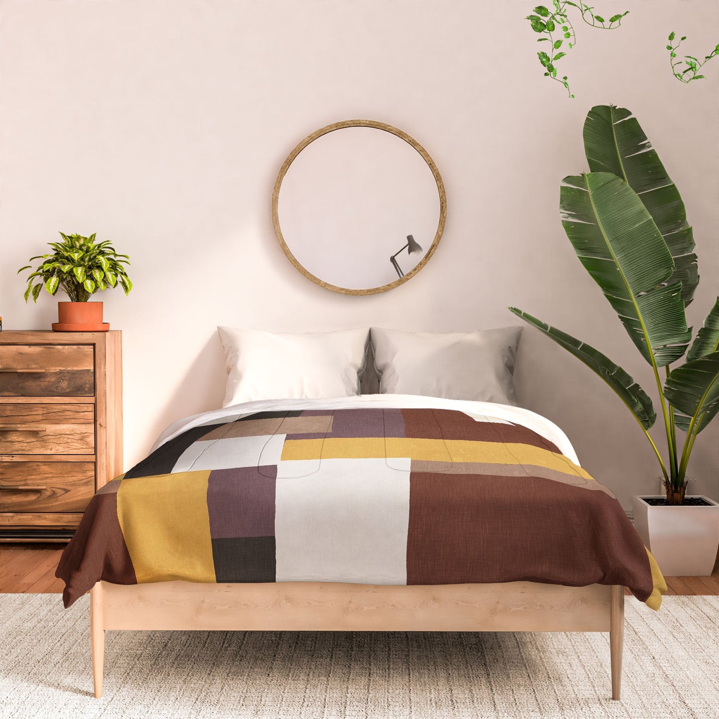 Ninola Design Everyday Artifact Modern Color Block Texture Earthy Comforter