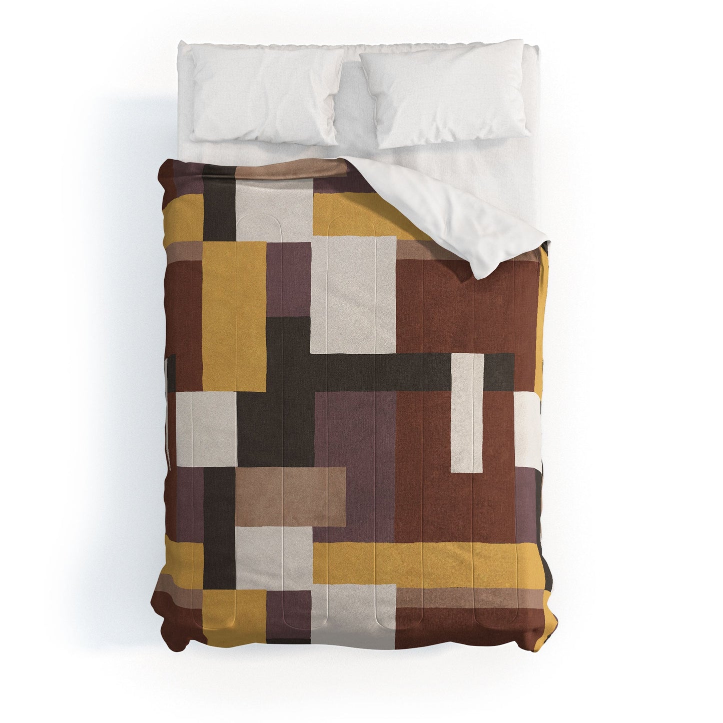 Ninola Design Everyday Artifact Modern Color Block Texture Earthy Comforter