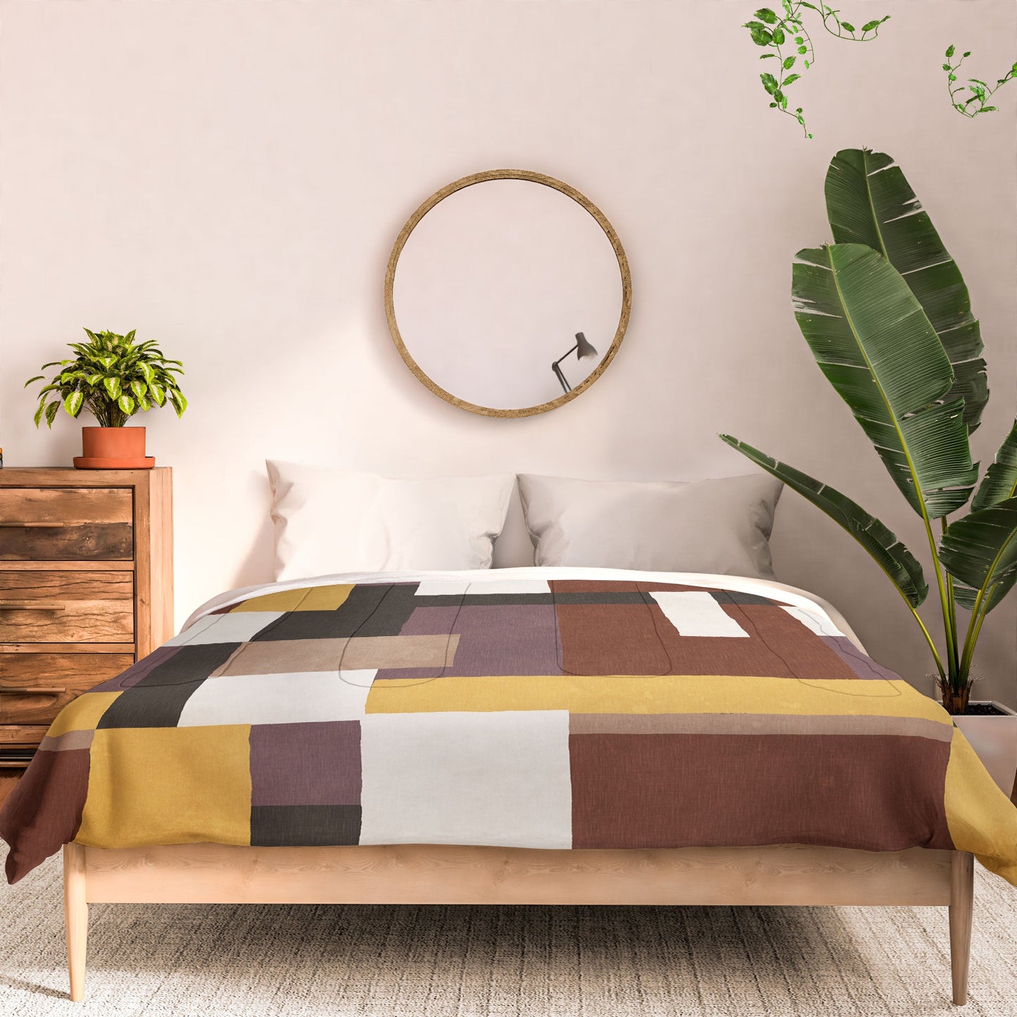 Ninola Design Everyday Artifact Modern Color Block Texture Earthy Comforter