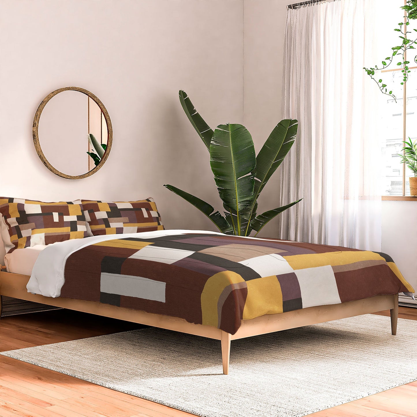 Ninola Design Everyday Artifact Modern Color Block Texture Earthy Comforter