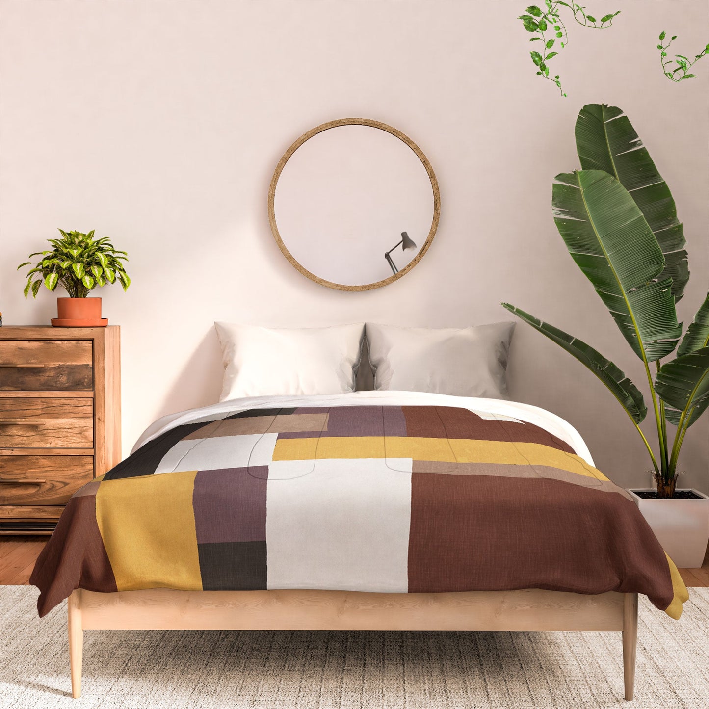 Ninola Design Everyday Artifact Modern Color Block Texture Earthy Comforter