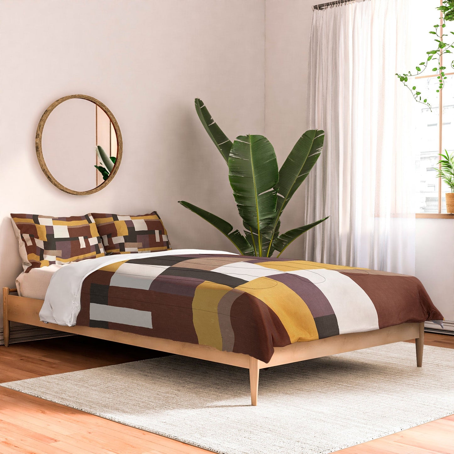 Ninola Design Everyday Artifact Modern Color Block Texture Earthy Comforter
