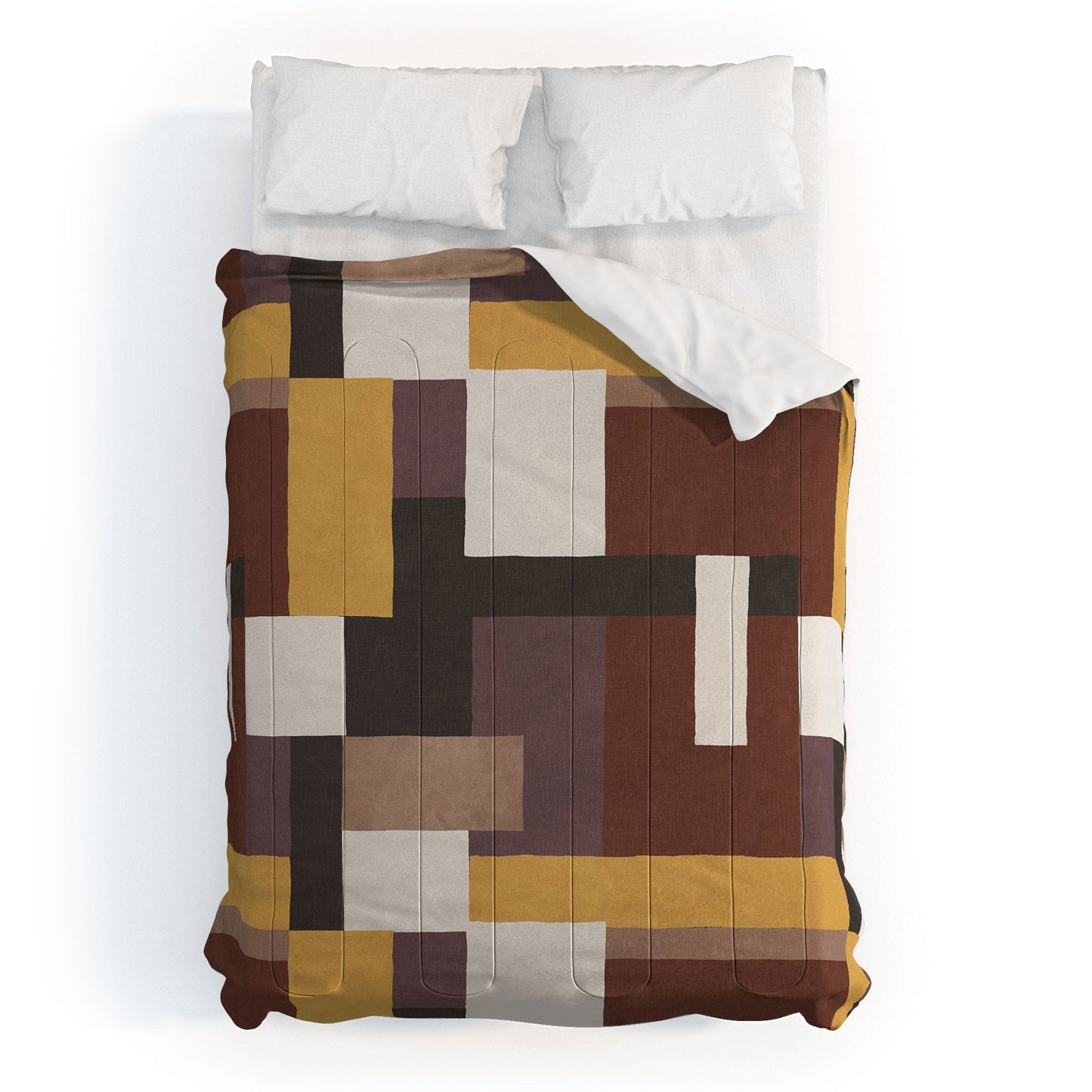 Ninola Design Everyday Artifact Modern Color Block Texture Earthy Comforter