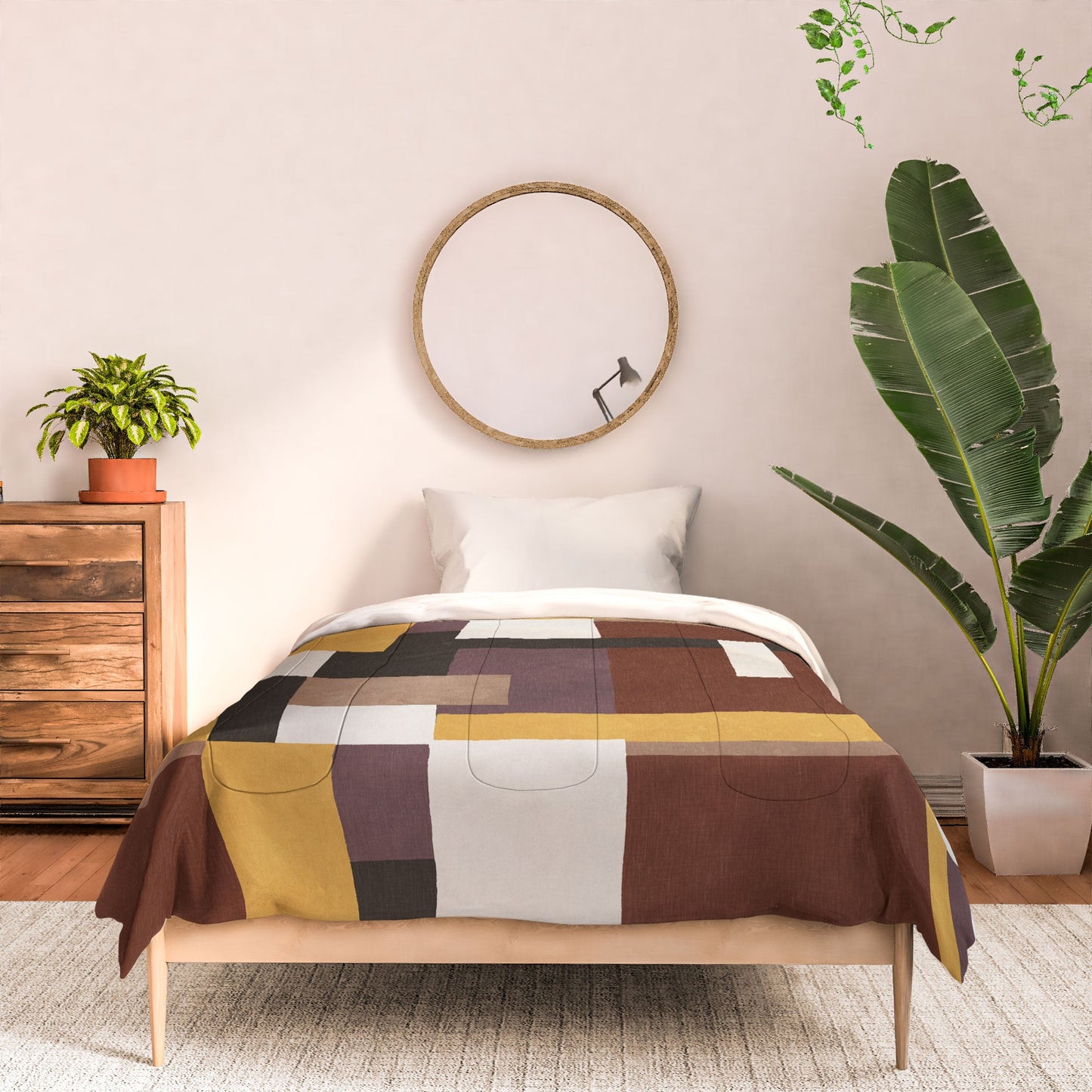 Ninola Design Everyday Artifact Modern Color Block Texture Earthy Comforter