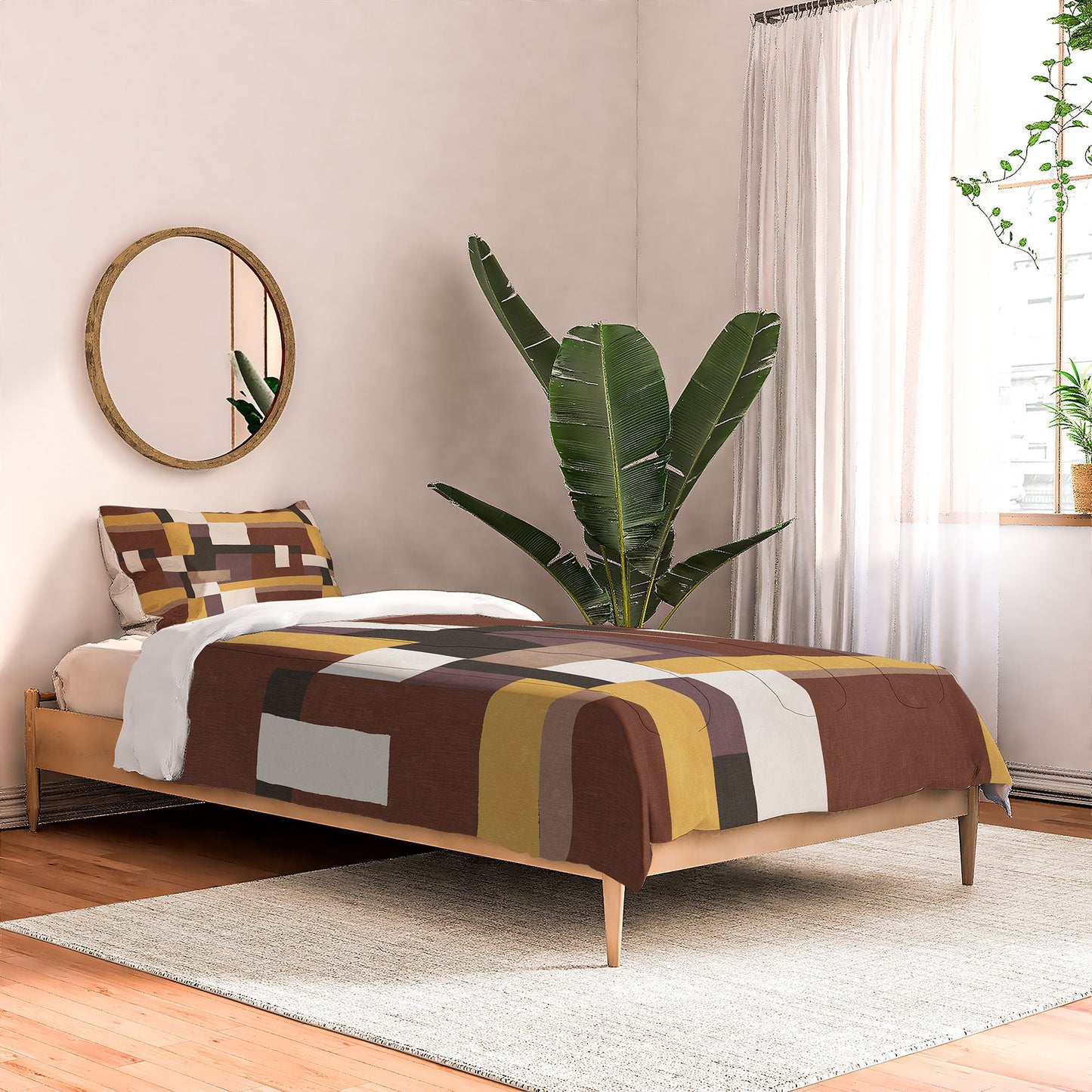 Ninola Design Everyday Artifact Modern Color Block Texture Earthy Comforter