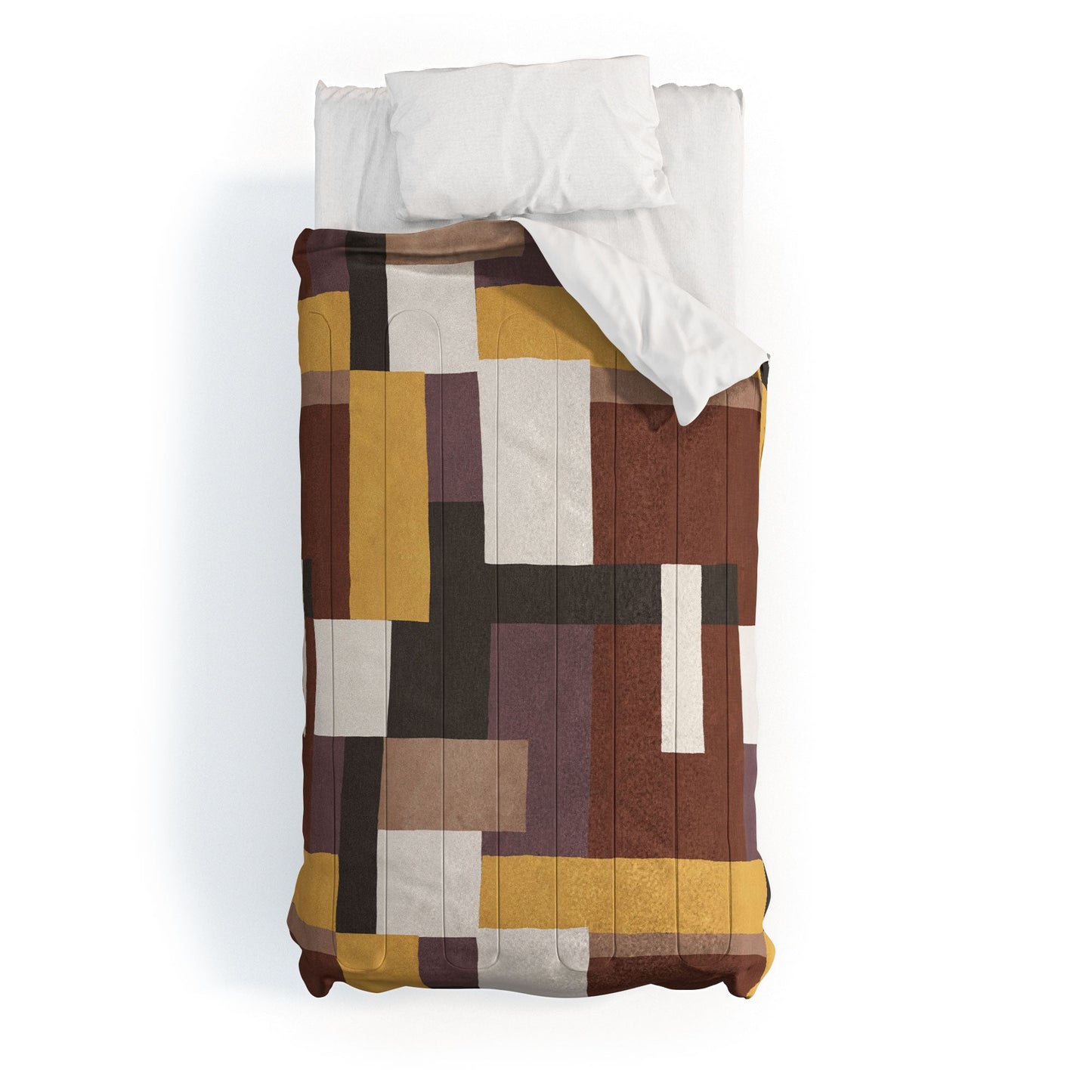 Ninola Design Everyday Artifact Modern Color Block Texture Earthy Comforter
