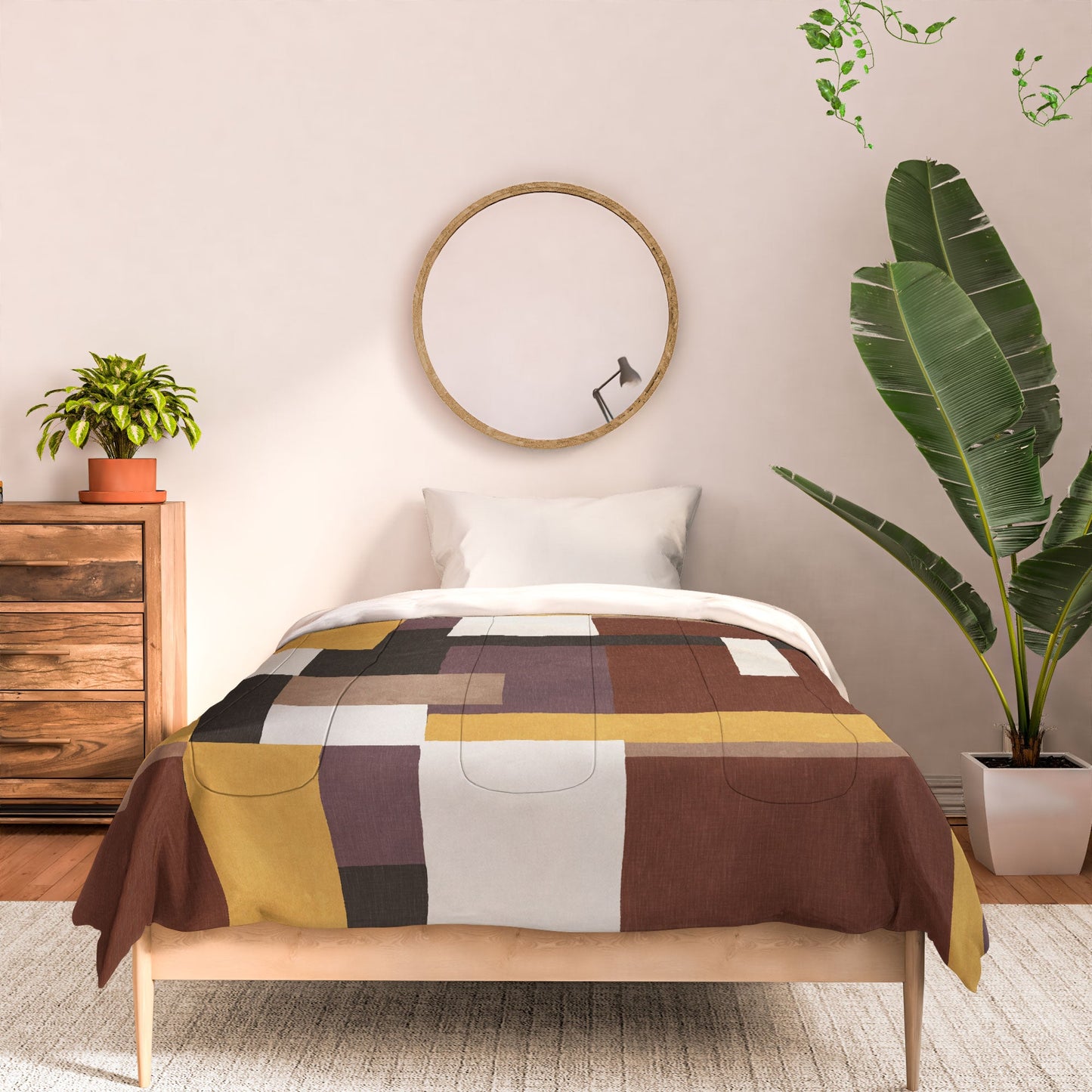 Ninola Design Everyday Artifact Modern Color Block Texture Earthy Comforter