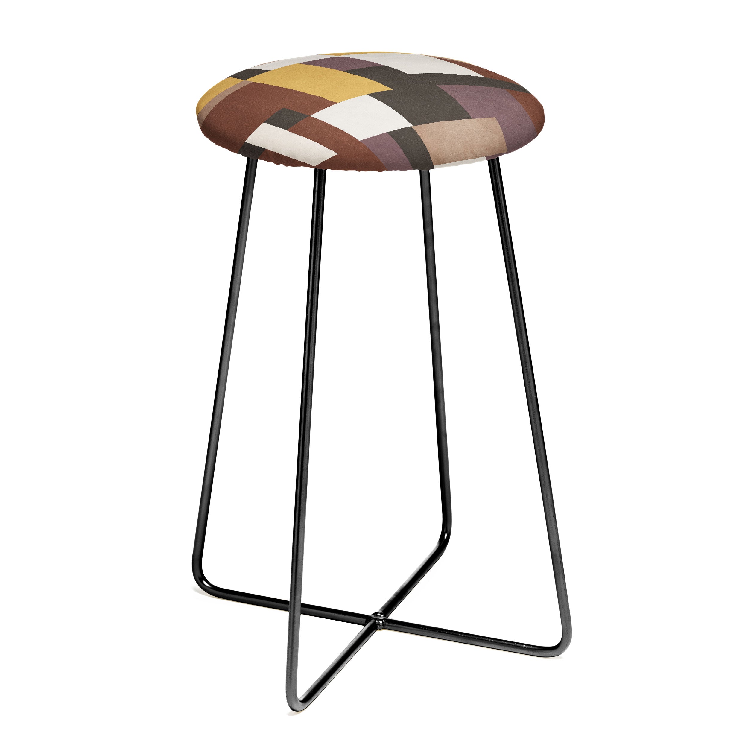 Ninola Design Everyday Artifact Modern Color Block Texture Earthy Counter Stool