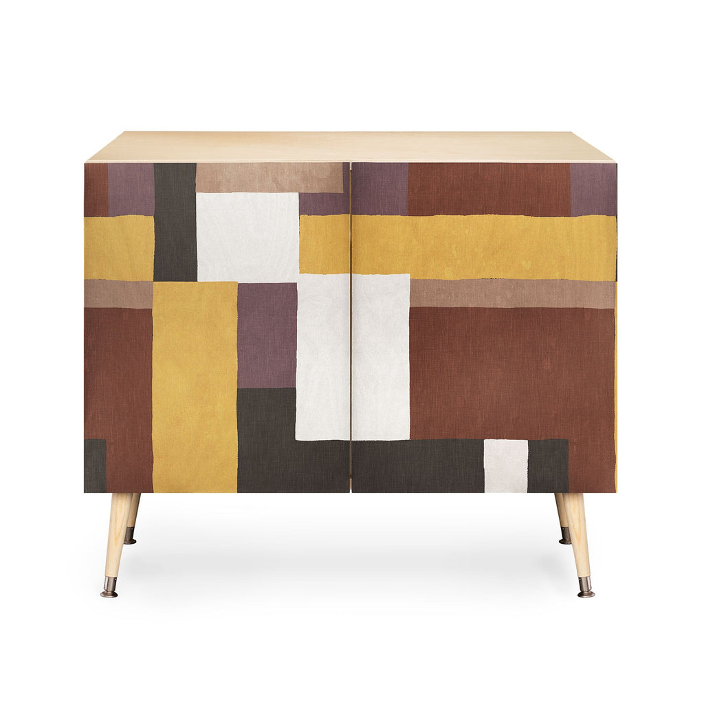 Ninola Design Everyday Artifact Modern Color Block Texture Earthy Credenza