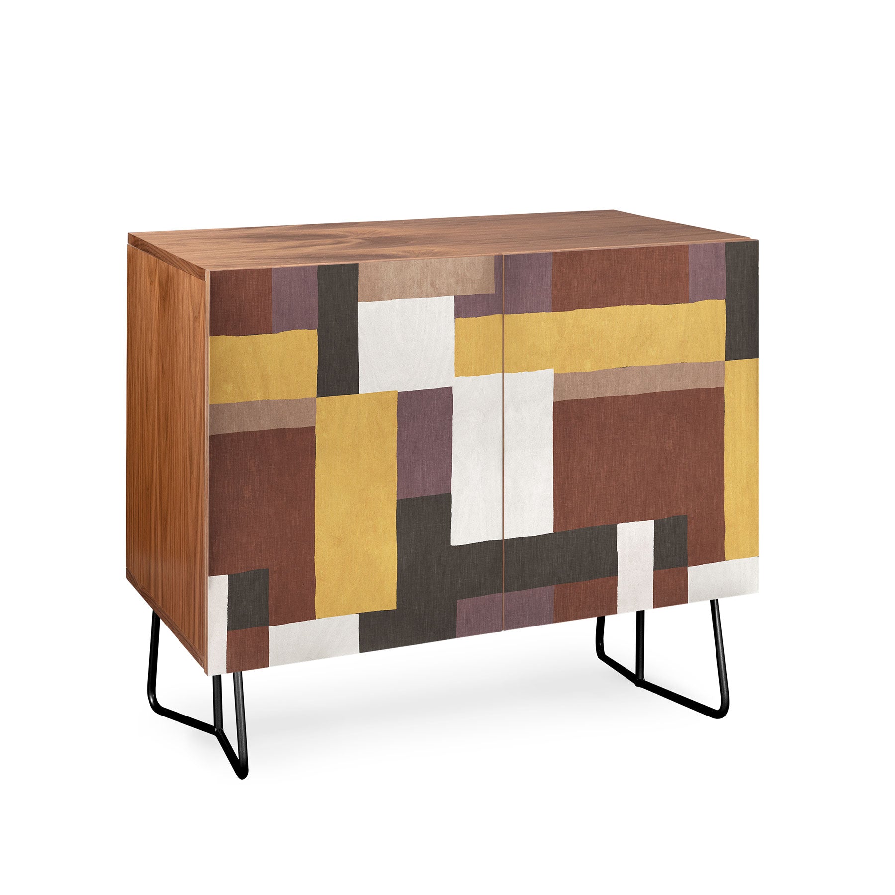 Ninola Design Everyday Artifact Modern Color Block Texture Earthy Credenza