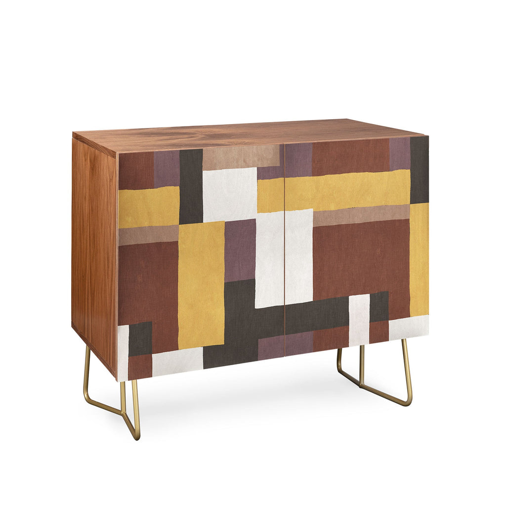 Ninola Design Everyday Artifact Modern Color Block Texture Earthy Credenza