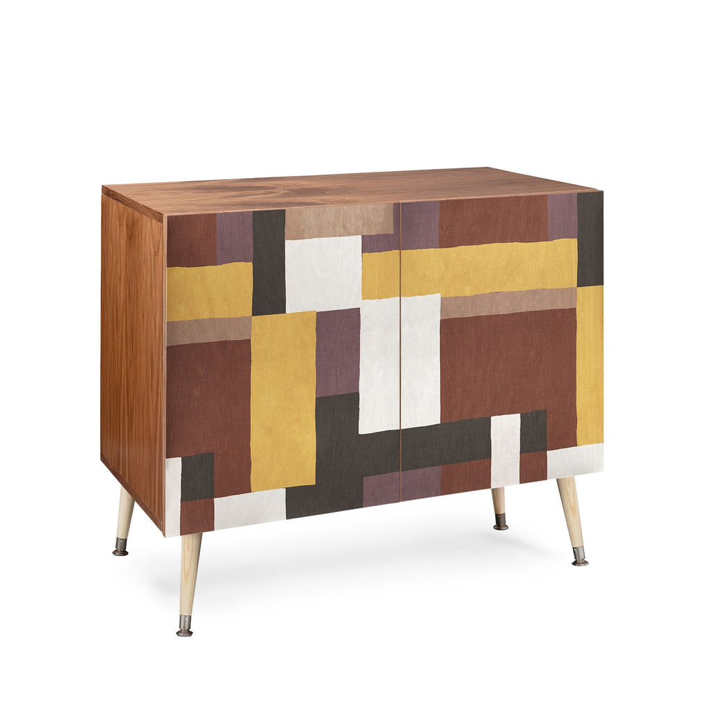 Ninola Design Everyday Artifact Modern Color Block Texture Earthy Credenza