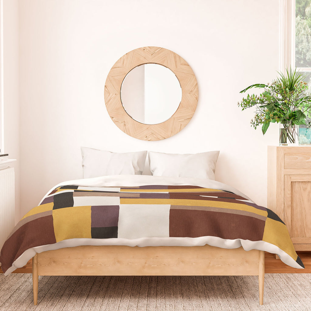 Ninola Design Everyday Artifact Modern Color Block Texture Earthy Duvet Cover