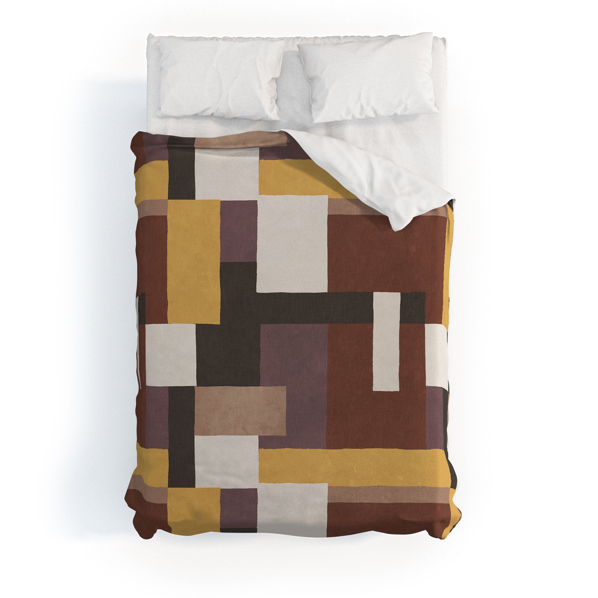 Ninola Design Everyday Artifact Modern Color Block Texture Earthy Duvet Cover