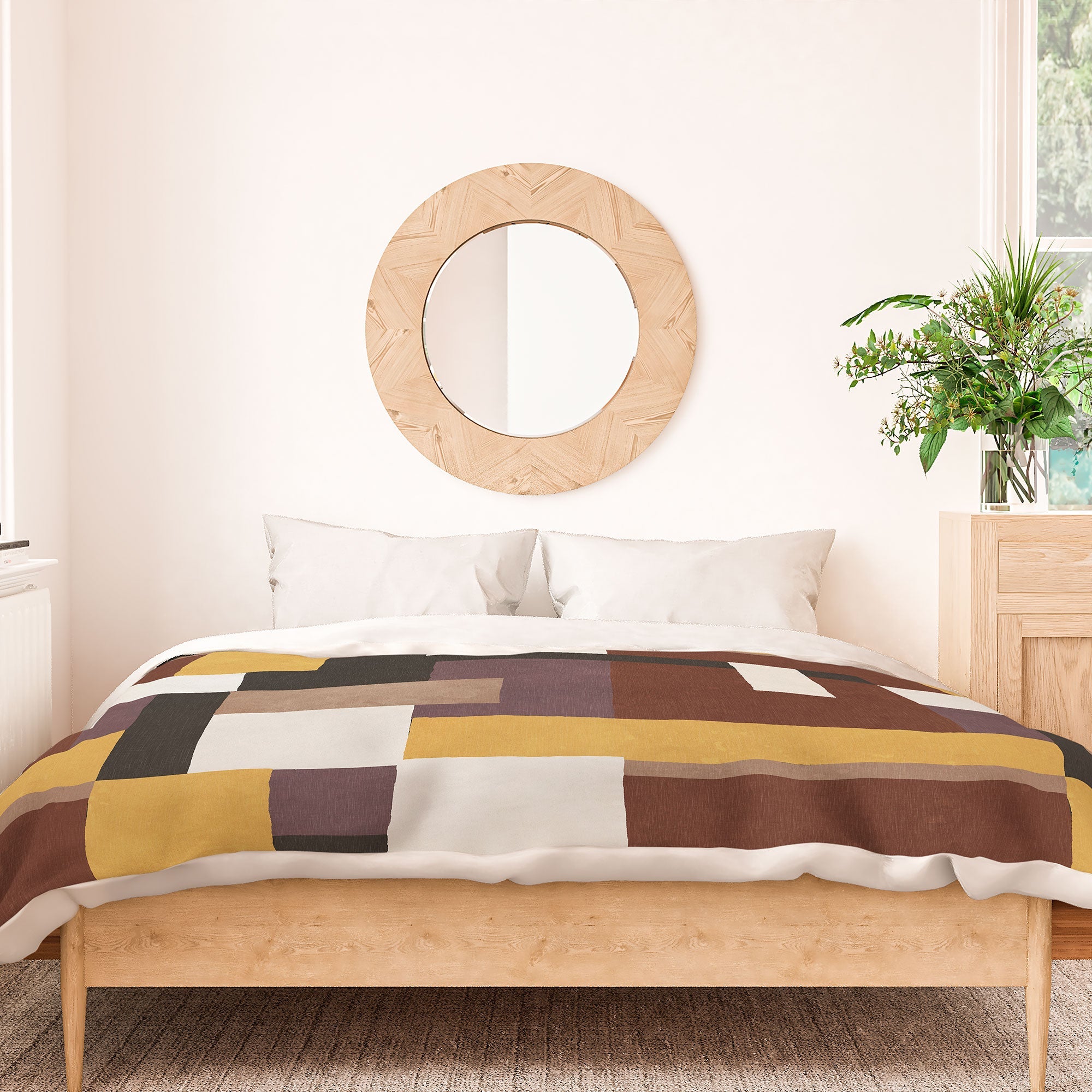 Ninola Design Everyday Artifact Modern Color Block Texture Earthy Duvet Cover