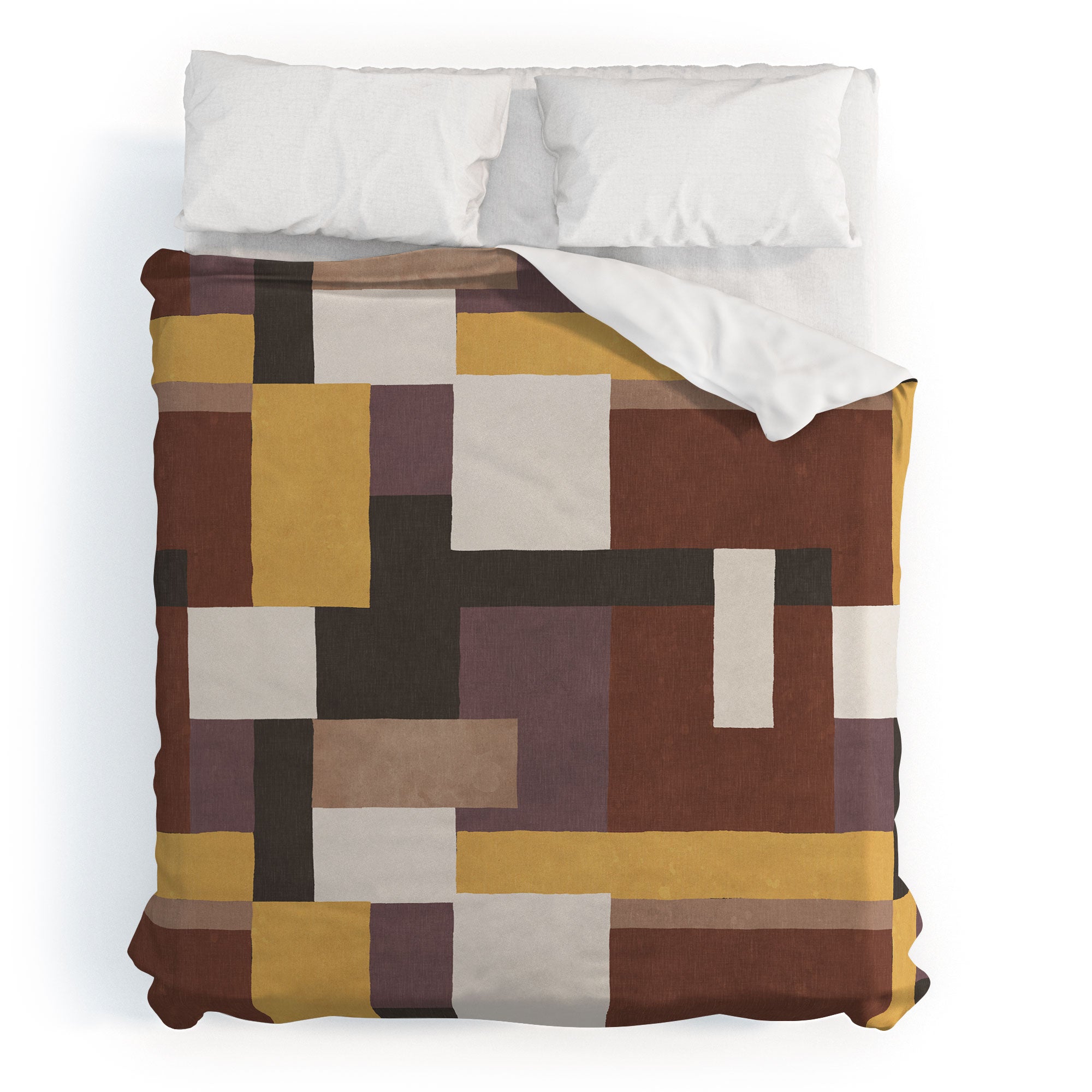 Ninola Design Everyday Artifact Modern Color Block Texture Earthy Duvet Cover