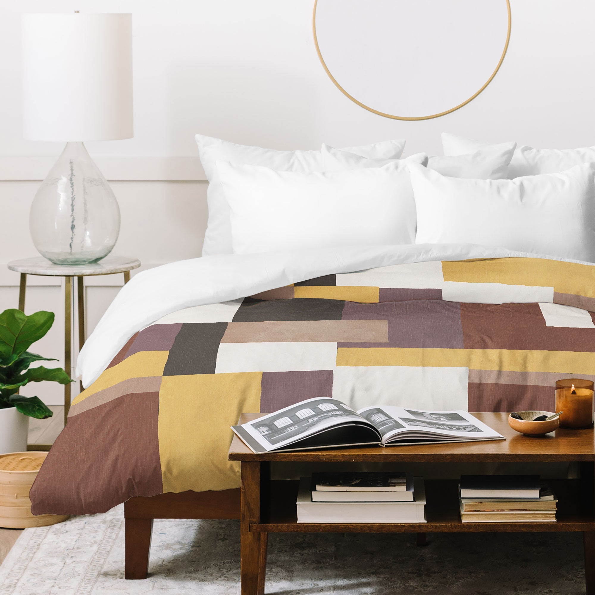Ninola Design Everyday Artifact Modern Color Block Texture Earthy Duvet Cover