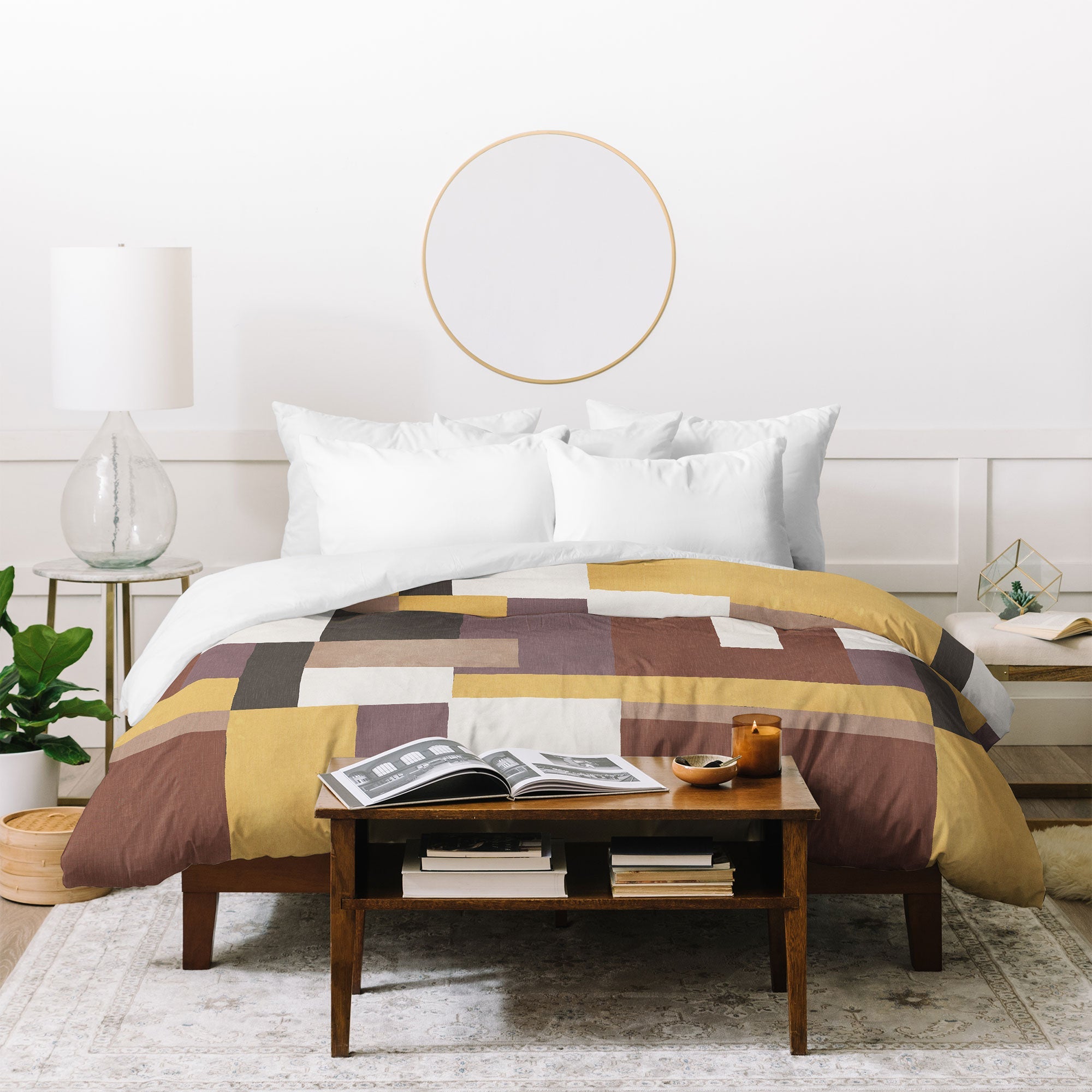 Ninola Design Everyday Artifact Modern Color Block Texture Earthy Duvet Cover