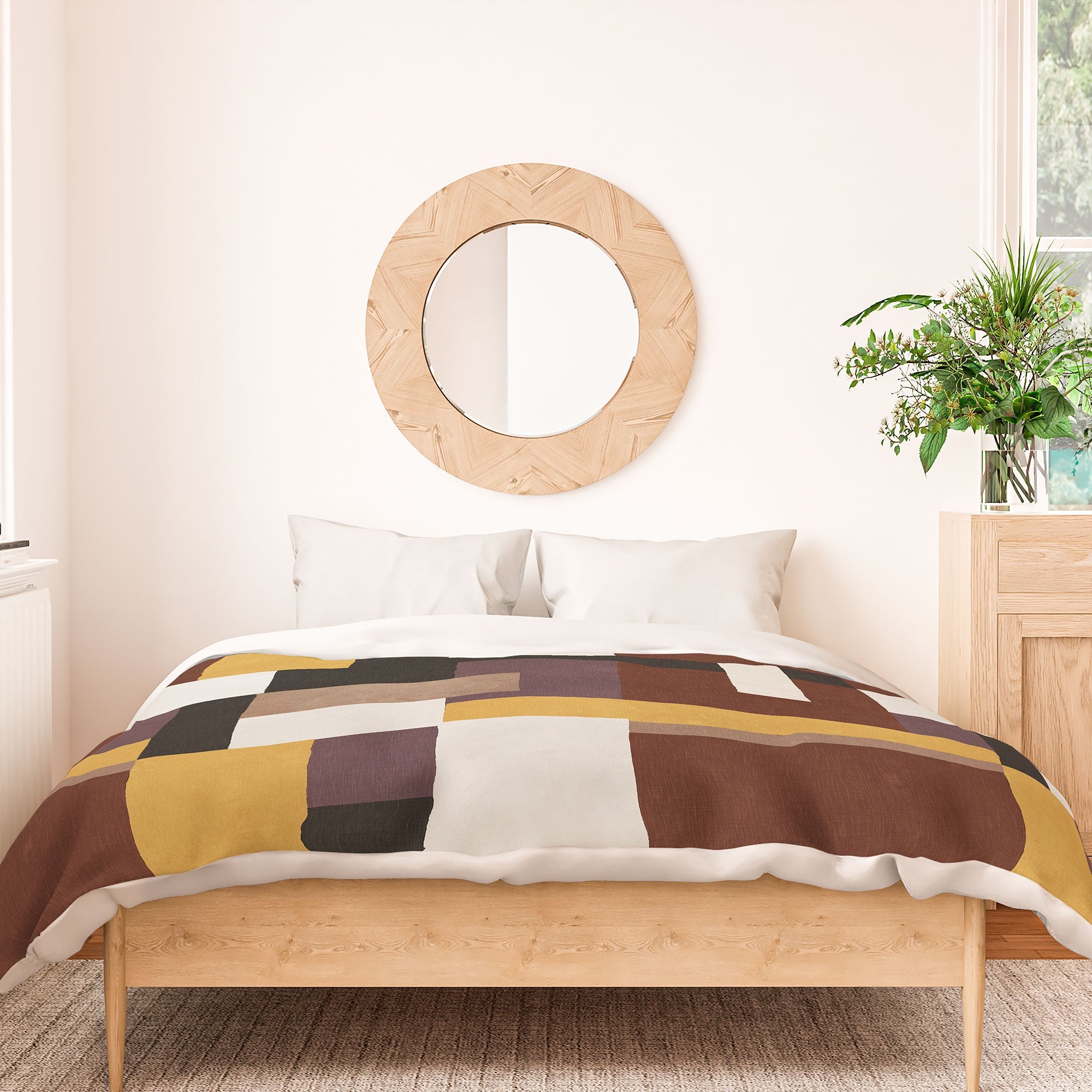 Ninola Design Everyday Artifact Modern Color Block Texture Earthy Duvet Cover
