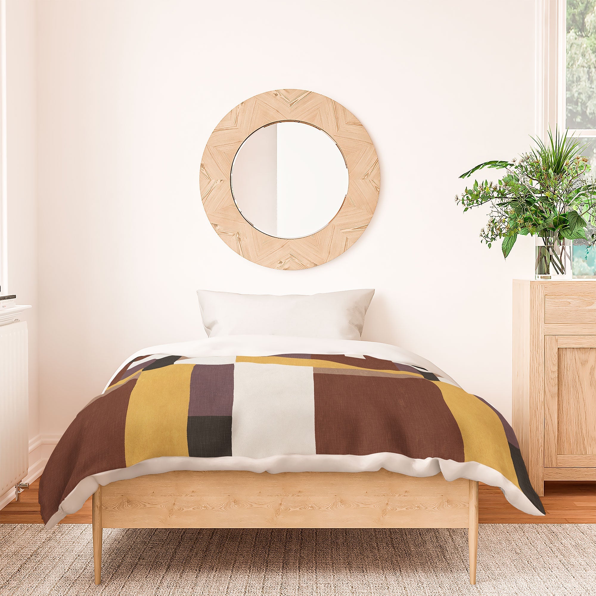Ninola Design Everyday Artifact Modern Color Block Texture Earthy Duvet Cover