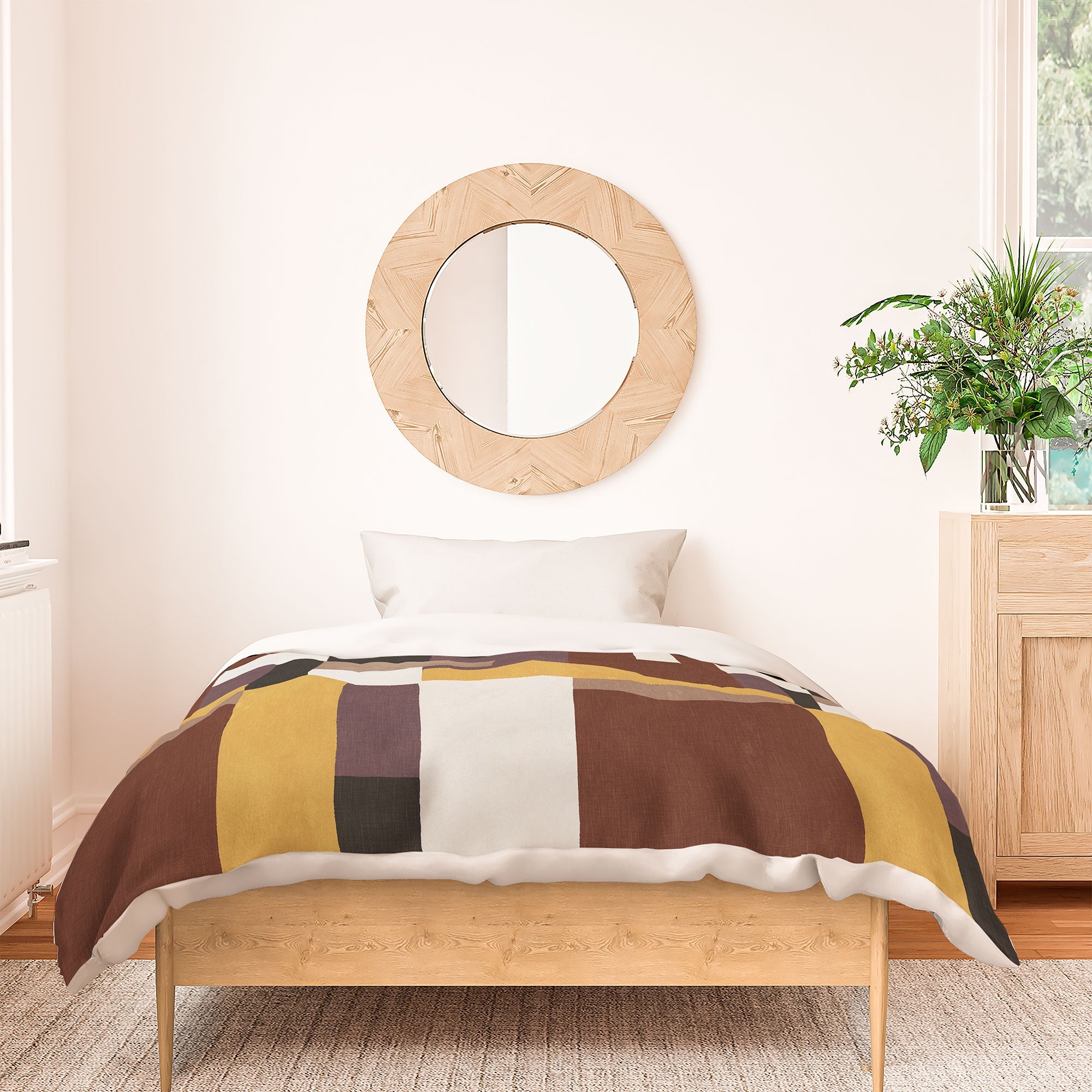 Ninola Design Everyday Artifact Modern Color Block Texture Earthy Duvet Cover