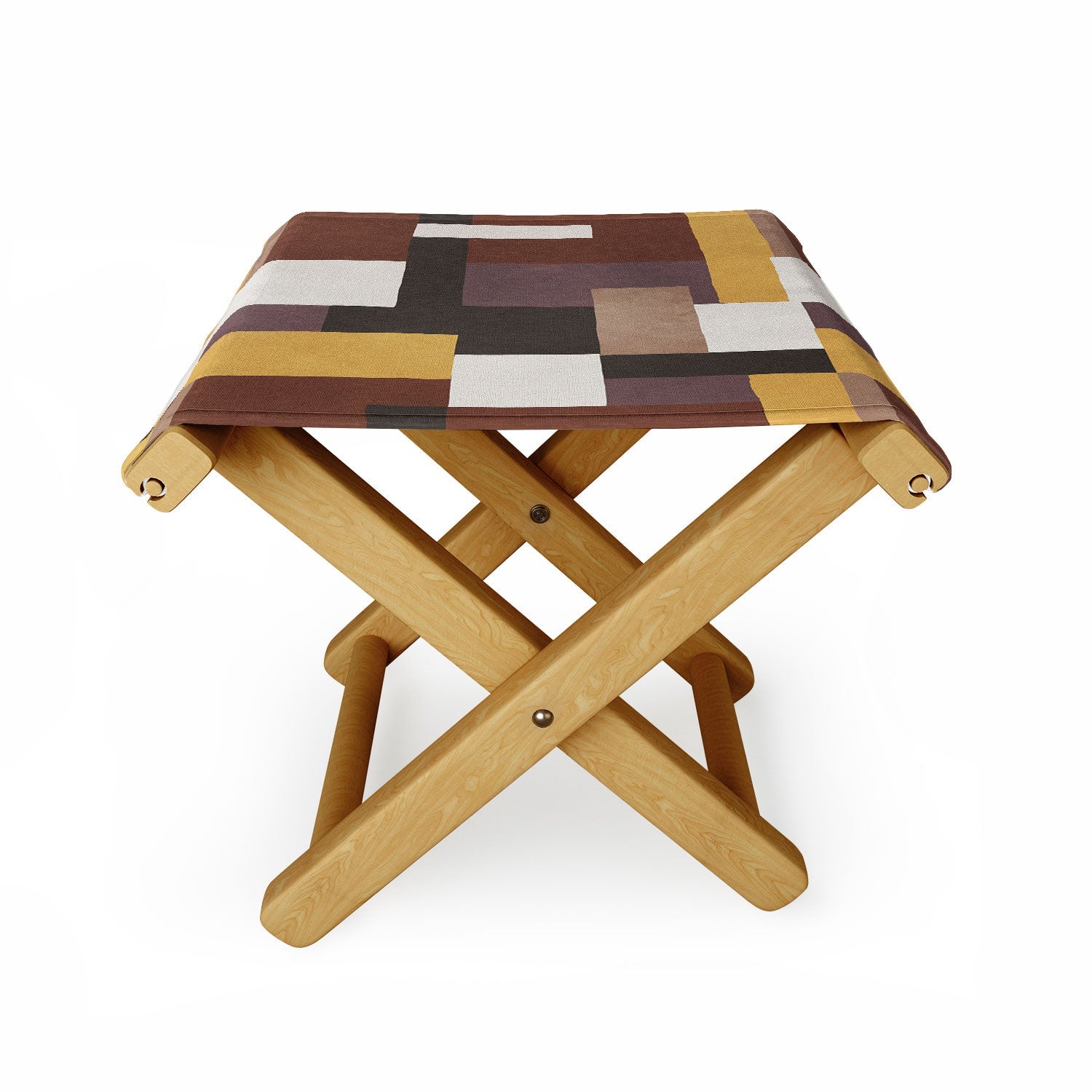 Ninola Design Everyday Artifact Modern Color Block Texture Earthy Folding Stool