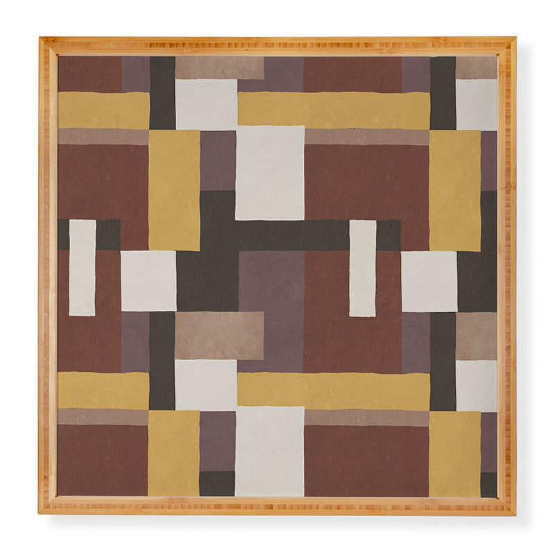 Ninola Design Everyday Artifact Modern Color Block Texture Earthy Framed Wall Art