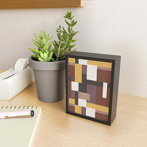Ninola Design Everyday Artifact Modern Color Block Texture Earthy Framed Mini Art Print