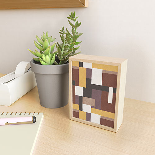 Ninola Design Everyday Artifact Modern Color Block Texture Earthy Framed Mini Art Print
