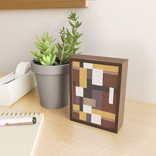 Ninola Design Everyday Artifact Modern Color Block Texture Earthy Framed Mini Art Print