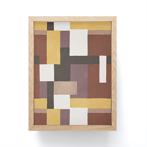 Ninola Design Everyday Artifact Modern Color Block Texture Earthy Framed Mini Art Print