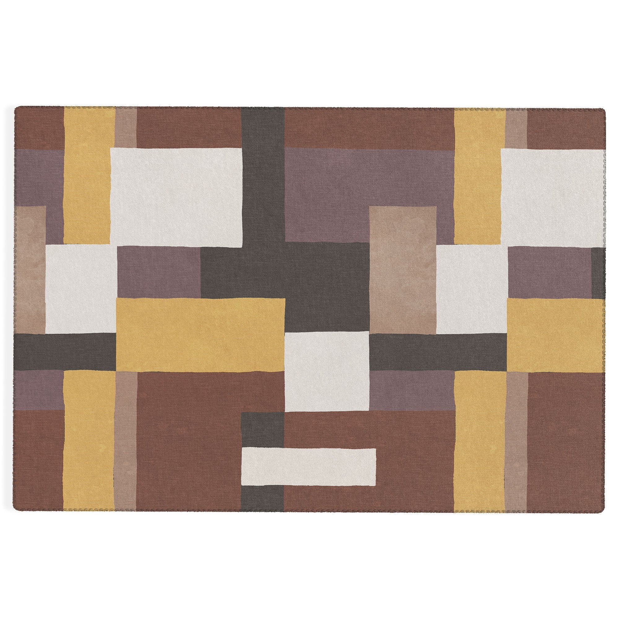 Ninola Design Everyday Artifact Modern Color Block Texture Earthy Outdoor Rug
