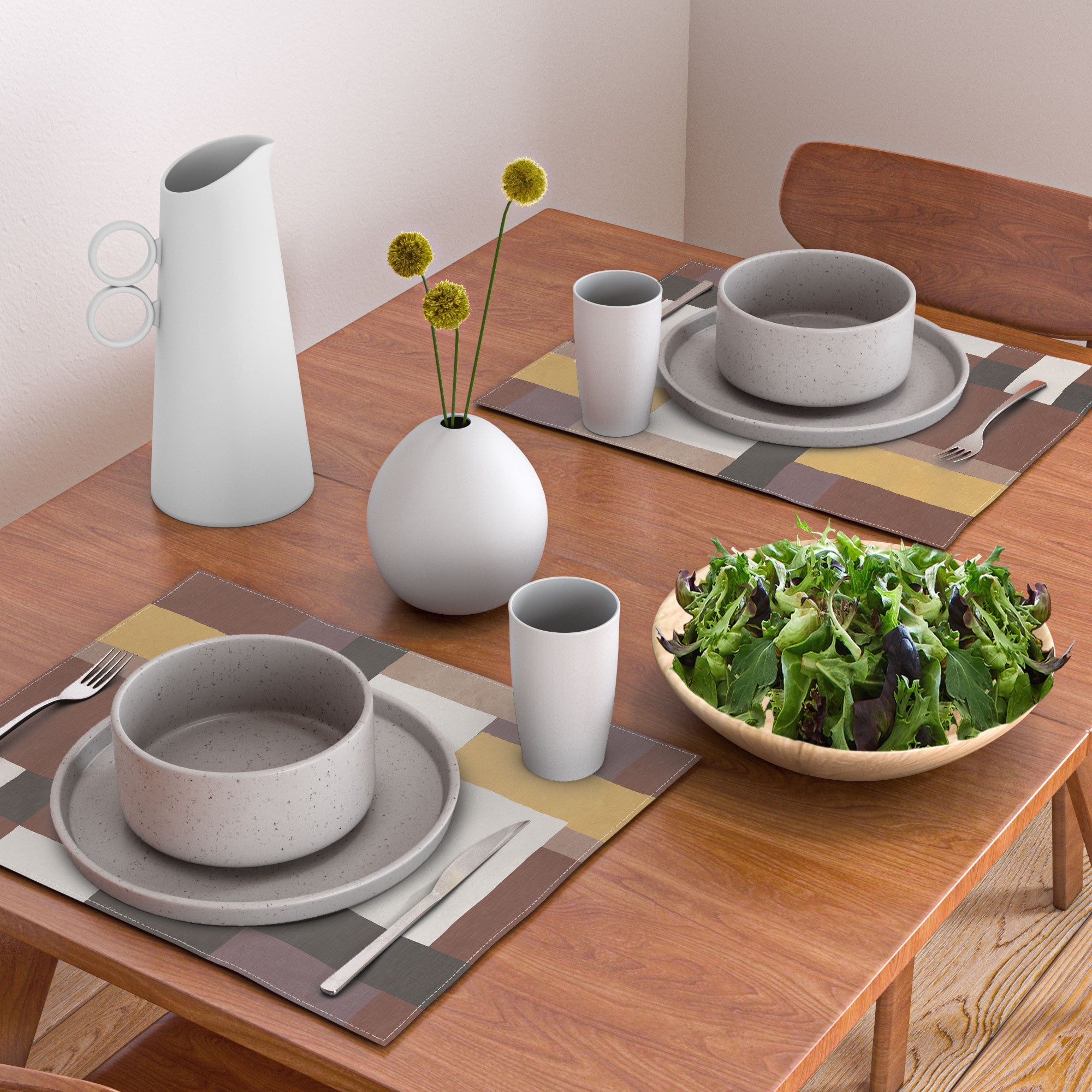 Ninola Design Everyday Artifact Modern Color Block Texture Earthy Placemat