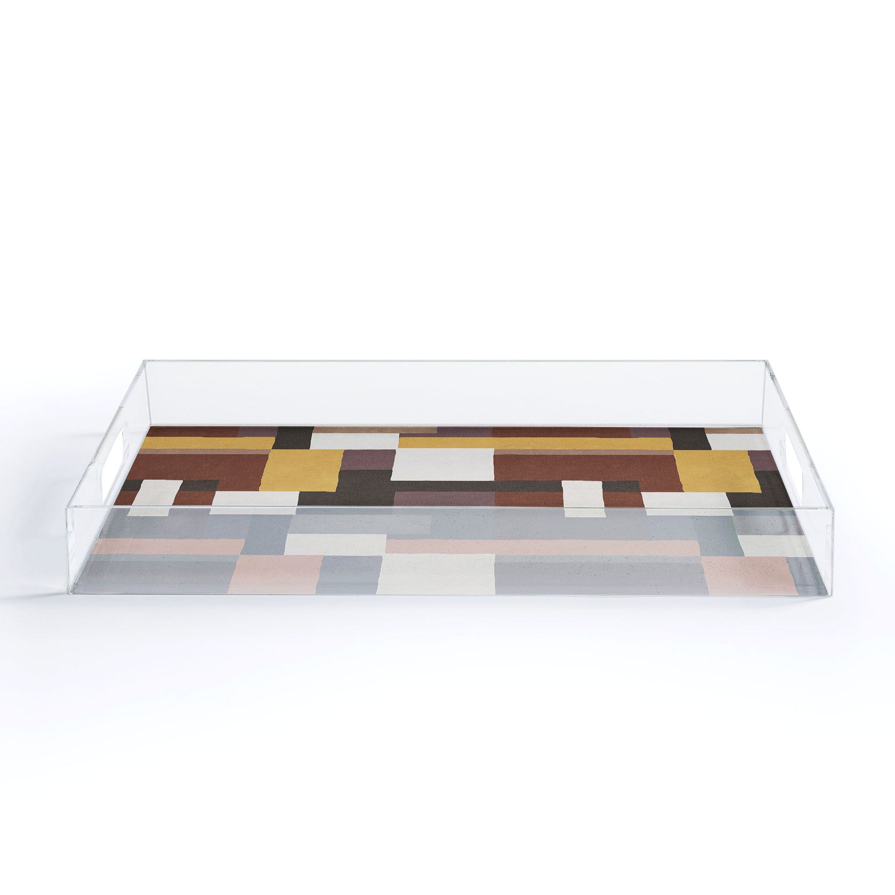Ninola Design Everyday Artifact Modern Color Block Texture Earthy Acrylic Tray