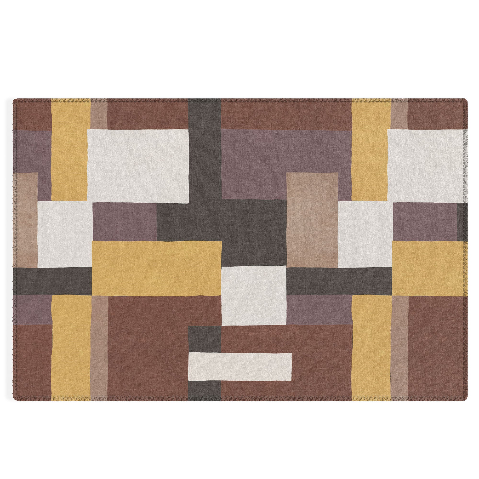 Ninola Design Everyday Artifact Modern Color Block Texture Earthy Outdoor Rug