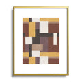 Ninola Design Everyday Artifact Modern Color Block Texture Earthy Metal Framed Art Print