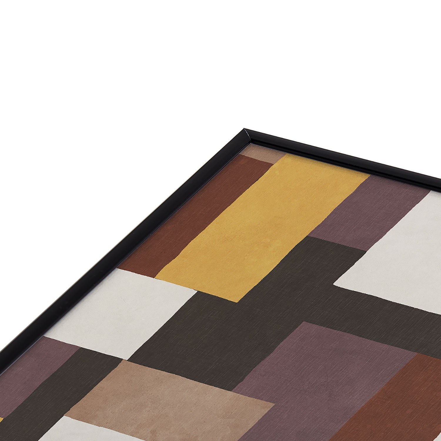 Ninola Design Everyday Artifact Modern Color Block Texture Earthy Square Metal Framed Art Print