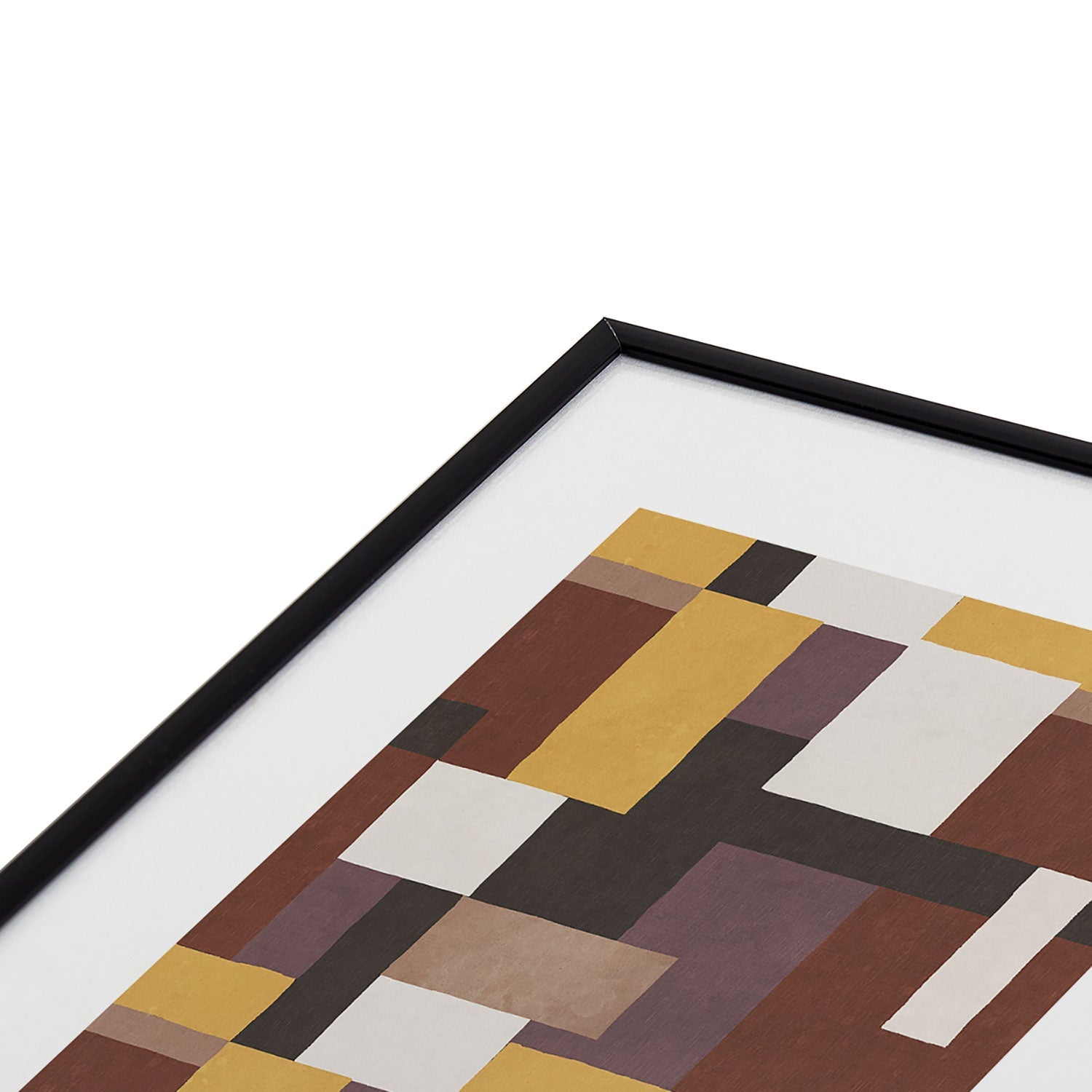 Ninola Design Everyday Artifact Modern Color Block Texture Earthy Metal Framed Art Print