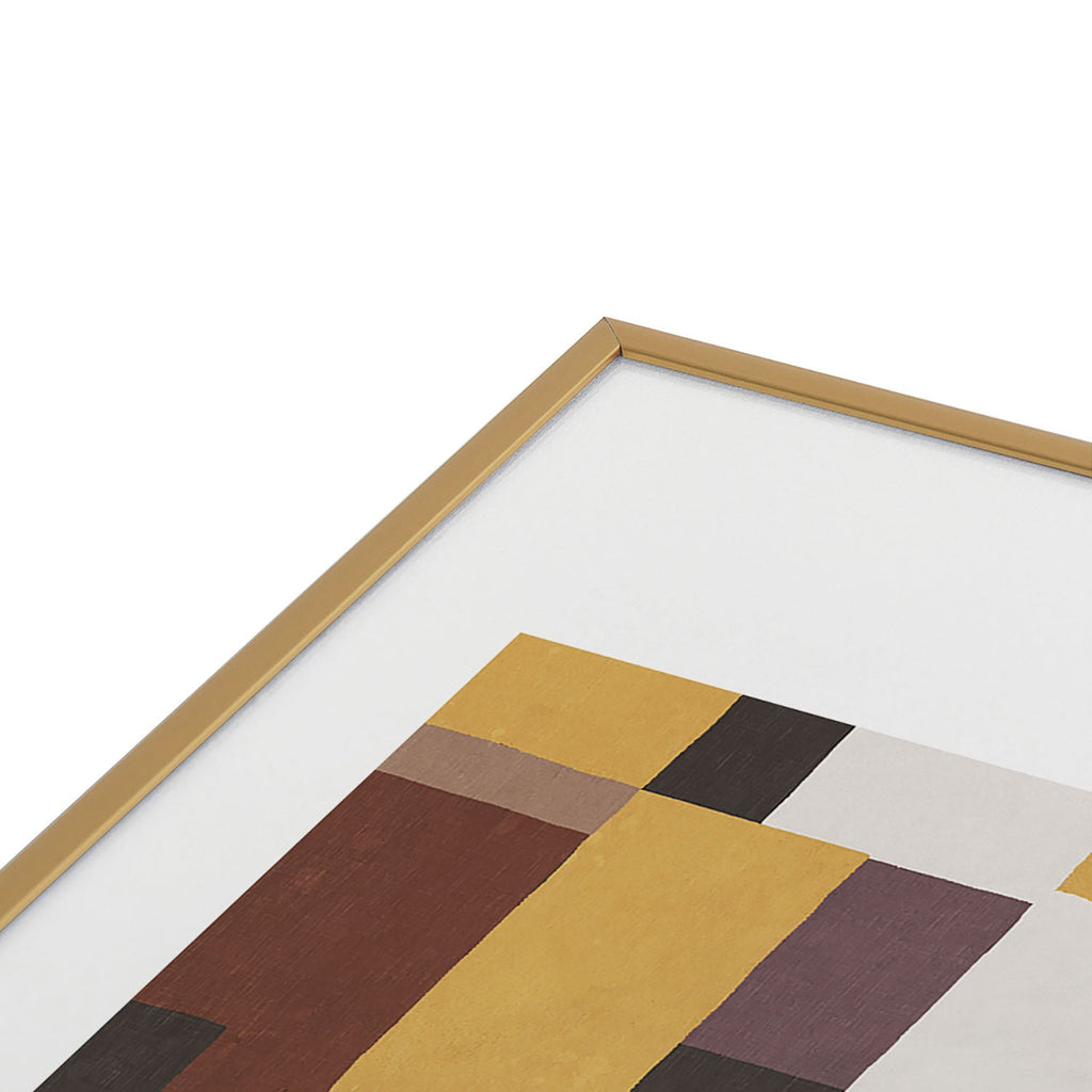 Ninola Design Everyday Artifact Modern Color Block Texture Earthy Metal Framed Art Print