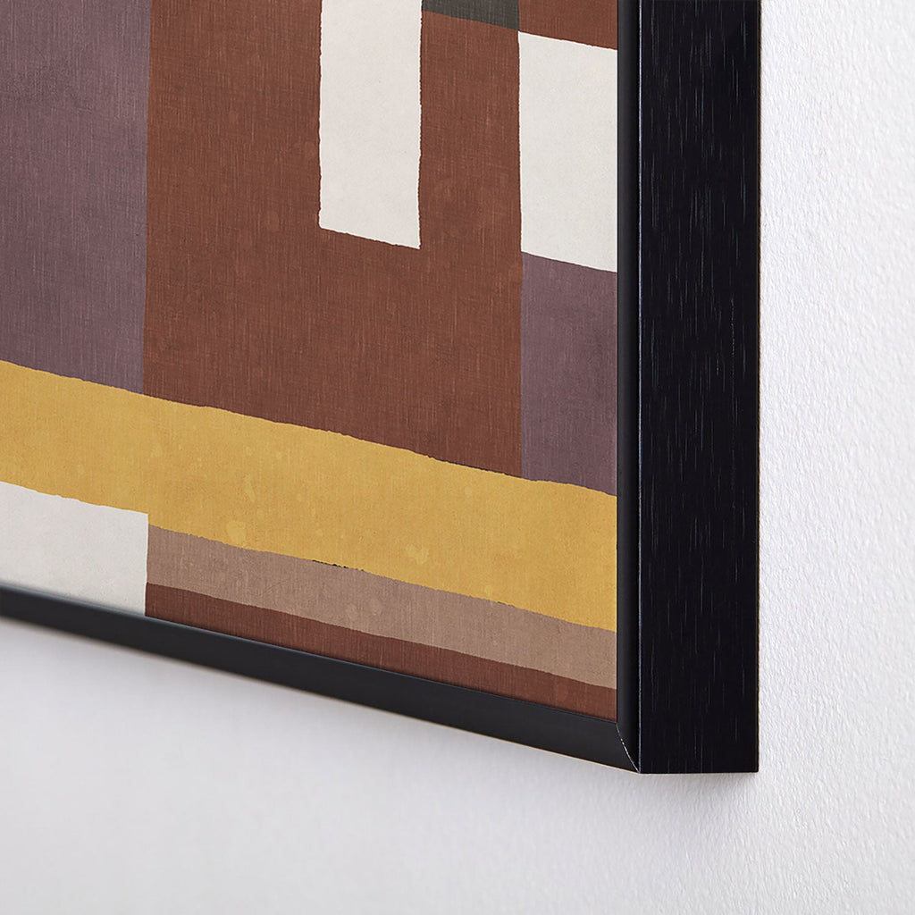 Ninola Design Everyday Artifact Modern Color Block Texture Earthy Square Metal Framed Art Print