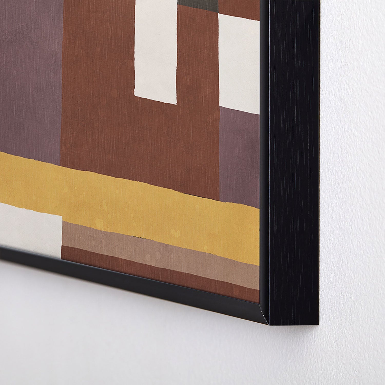 Ninola Design Everyday Artifact Modern Color Block Texture Earthy Square Metal Framed Art Print