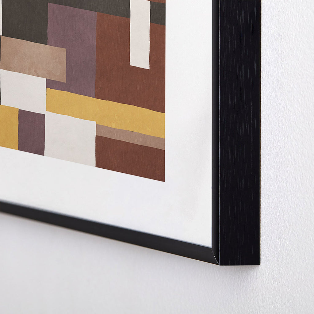 Ninola Design Everyday Artifact Modern Color Block Texture Earthy Metal Framed Art Print
