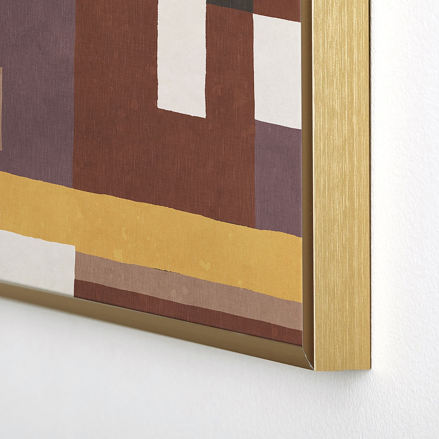 Ninola Design Everyday Artifact Modern Color Block Texture Earthy Square Metal Framed Art Print